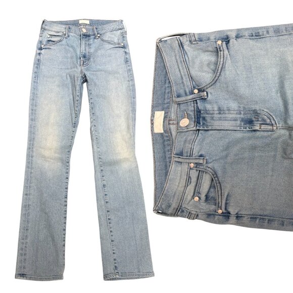 MOTHER THE RASCAL STRAIGHT JEANS IN WHEN IN ROME 25" EUC - Picture 2 of 6